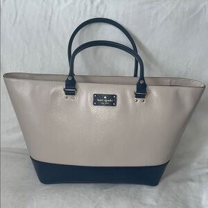- Kate Spade Cream and Navy Tote Bag